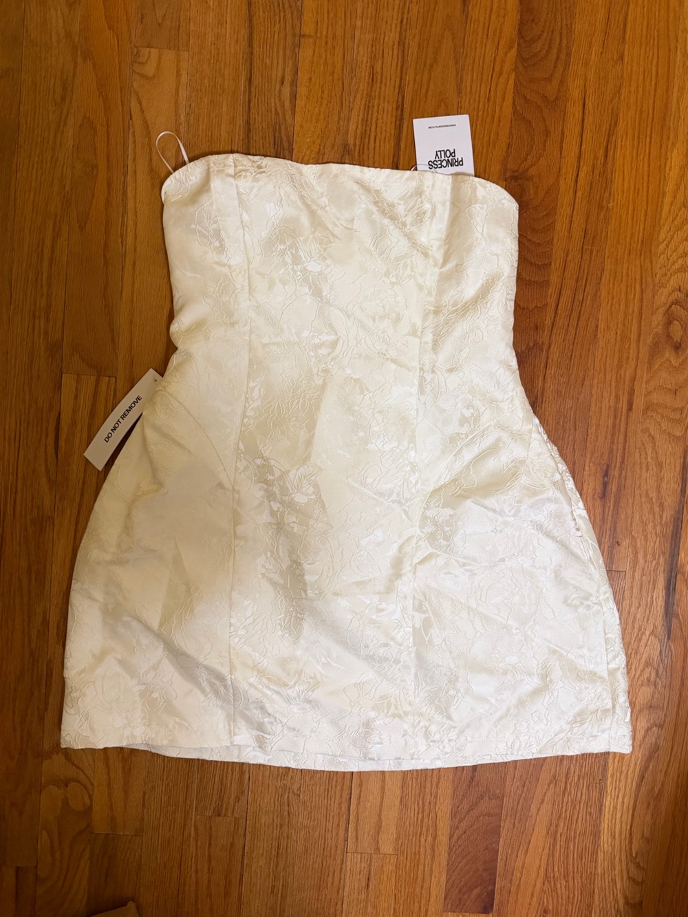 Princess Polly Heaven Sent Dress White Jaquard